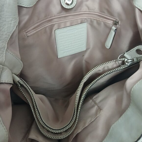 Coach Perforated Leather Hobo🤍 - Picture 10 of 13